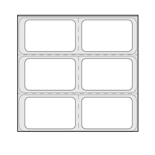 Nevs Direct Thermal Piggy Back Label, Individual 2-up 13/16" x 1-11/16" CS-PB-T2 - main